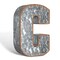 Galvanized Metal Letters for Wall Decor 3D Letter С for Hanging or Freestanding Unique Blend of Rustic Vintage Western and Industrial Styles Fits for Living Room Lobby Kitchen Bedroom Decoration